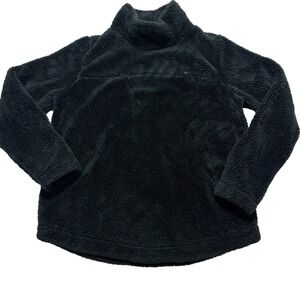 Vineyard Vines Womens Sherpa Fleece Pullover Mock Neck Black Size Medium